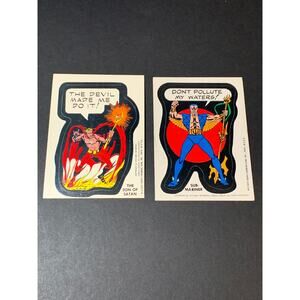 1975 Topps Marvel Comic Book Heroes Stickers Sub Mariner Son of Satan Lot